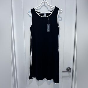 Cable & Gauge Black and White Midi Dress